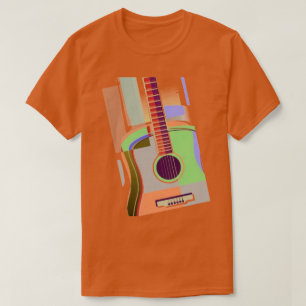 Kleurrijke gitaar T-shirt