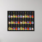 Kleurrijke gitaren canvas afdruk (Voorkant)