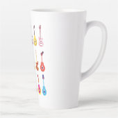 Kleurrijke gitaren latte mok (Rechts)