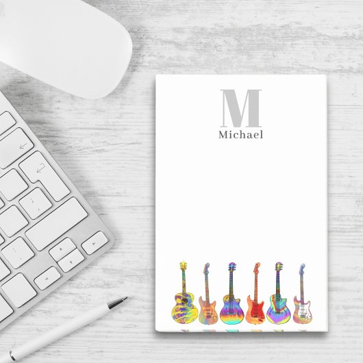 Kleurrijke Gitaren Monogram Post-it® Notes