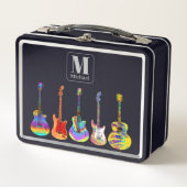 Kleurrijke gitaren Monogram Zwart (Voorkant)