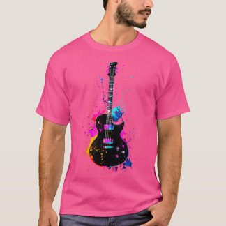 Kleurrijke Gitarist Gitaar Muziek Liefhebber T-shirt