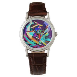 Kleurrijke gitarist heks horloge