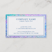 Kleurrijke Glam Glitter & Sparkles Textuur Visitekaartje (Achterkant)