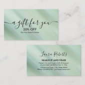 Kleurrijke Glam Iradiscent Sparkle Holographic Dis Kortingskaartje (Voorkant / Achterkant)