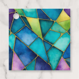 Kleurrijke Glas in lood Art Gift Labels