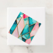 Kleurrijke Glas in lood Art Gift Labels (In situ)