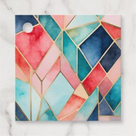 Kleurrijke Glas in lood Art Gift Labels