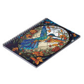 Kleurrijke Glas in lood Artistic Hummingbird Notitieboek (Linkerzijde)