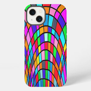 Kleurrijke Glas-in-Lood Kunst iPhone 13 Hoesje