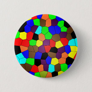 Kleurrijke Glas-in-Lood Mozaïek Tegels Ronde Button 5,7 Cm