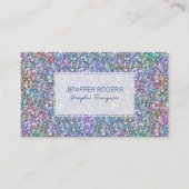 Kleurrijke glazen glittertextuur visitekaartje (Voorkant)