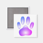 Kleurrijke Glazen Hond Paw Print Magneet (Voorkant / Achterkant)