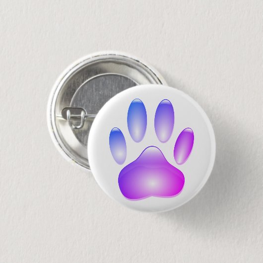 Kleurrijke Glazen Hond Paw Print Ronde Button 3,2 Cm (Voorkant /achterkant)