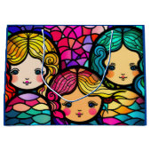 Kleurrijke Glazen in lood zeemeerminnen Groot Cadeauzakje (Voorkant)