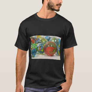 Kleurrijke glazen knikkers Art T-shirt