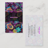 Kleurrijke glazen kralen Bekijk het uiteindelijke  Visitekaartje (Voorkant / Achterkant)