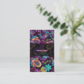 Kleurrijke glazen kralen Bekijk het uiteindelijke  Visitekaartje (Staand voorkant)