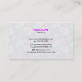 Kleurrijke glazen kralen Bekijk het uiteindelijke  Visitekaartje (Achterkant)