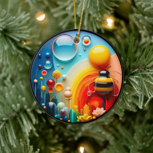Kleurrijke glazen tuin kunst keramisch ornament