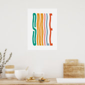 Kleurrijke glimlach: kinder kamer poster (Keuken)