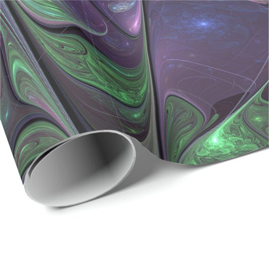 Kleurrijke glinsterende moderne Abstracte fractal Cadeaupapier (Rol Hoek)