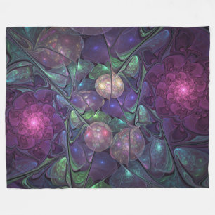 Kleurrijke glinsterende moderne Abstracte fractal Fleece Deken