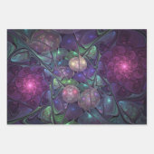 Kleurrijke glinsterende moderne Abstracte fractal Inpakpapier Vel (Voorkant)