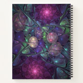 Kleurrijke glinsterende moderne Abstracte fractal  Notitieboek (Achterkant)