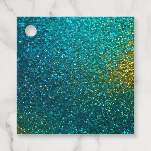 Kleurrijke Glitter Art Gift Labels (Voorkant)