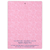 Kleurrijke Glitter Blauwe Chevron Roze Damasks Klembord (Achterkant)