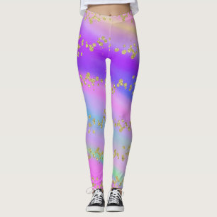 Kleurrijke Glitter Eenhoorn Leggings