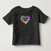 Kleurrijke glitter hart kinder shirts (Voorkant)