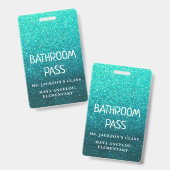 Kleurrijke glitter terug naar school badge (Front & Back)