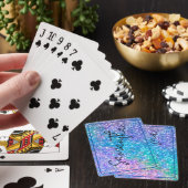 Kleurrijke glitter textuur aangepaste script typog pokerkaarten (Insitu)