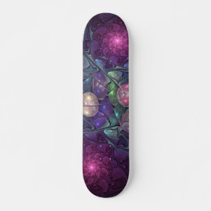 Kleurrijke Glitterende Moderne Abstracte Fractale Skateboard