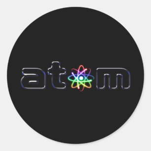 Kleurrijke gloed Atom - sticker