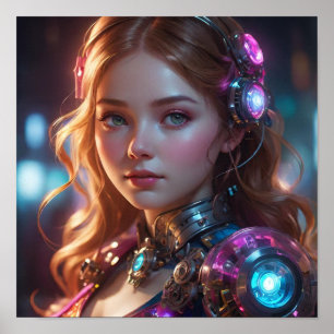 kleurrijke gloed poster