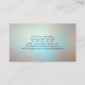 Kleurrijke gloeiende engelenvleugels visitekaartje (Achterkant)