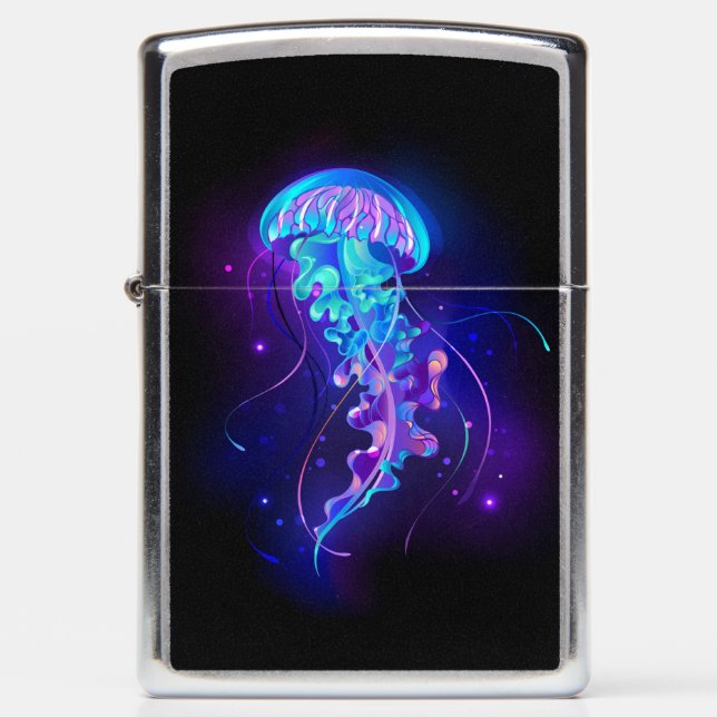 Kleurrijke gloeiende kwal (Voorkant)