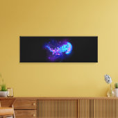 Kleurrijke gloeiende kwal canvas afdruk (Insitu (Woonkamer))