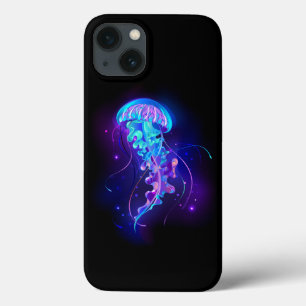 Kleurrijke gloeiende kwal iPhone 13 hoesje
