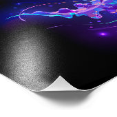 Kleurrijke gloeiende kwal foto afdruk (Hoek)