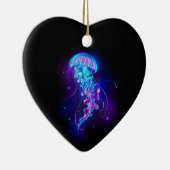 Kleurrijke gloeiende kwal keramisch ornament (Rechts)