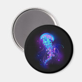 Kleurrijke gloeiende kwal magneet (Voorkant / Achterkant)