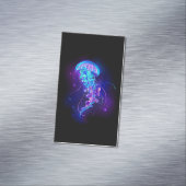 Kleurrijke gloeiende kwal magnetisch visitekaartje (Voorbeeld)