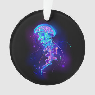 Kleurrijke gloeiende kwal ornament