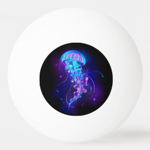 Kleurrijke gloeiende kwal pingpongballen