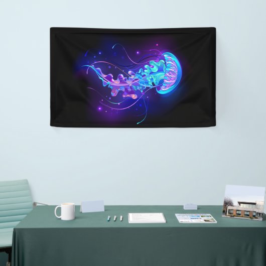 Kleurrijke gloeiende kwal spandoek (Beurs)