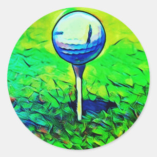 Kleurrijke golfbaan T-shirt van Stickers